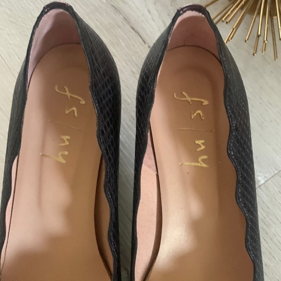 French Sole New York miles FS/NY snake leather gray tip plum - Picture 3 of 11